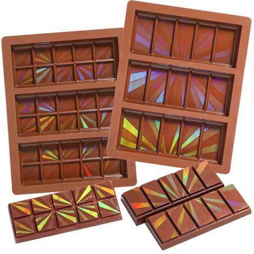 Webake Holographic Chocolate Mold Silikon Schokoladenform 2 Stück Schokolade Silikonform
