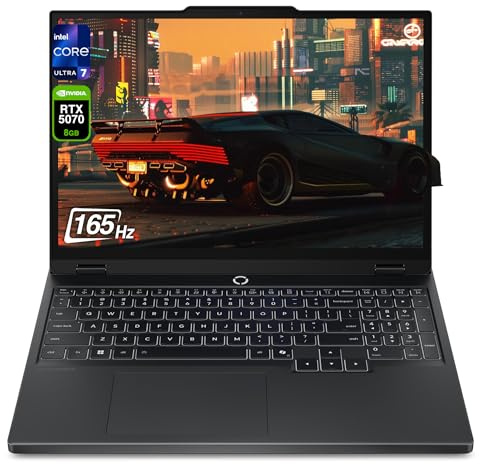 Lenovo Legion 5 Gaming Laptop, Intel Core Ultra 7-255HX, 32 GB DDR5 RAM, 2 TB PCIe SSD, 15.1 WQXGA Display, Nvidia GeForce RTX 5070, 24-Zone RGB QWERTZ Tastatur, Windows 11 Home, Eclipse Black