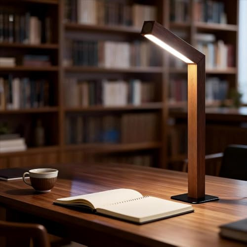 HBGFHG Wooden Desk Lamp Magnetic Wall Mount Rechargeable Home Office-Sapele