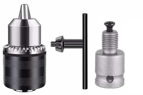 1/2 Drill Chuck with SDS Plus Shank, 1.5-13mm Heavy Duty Drill Adaptor | Professional Conversion Tool for Rotary Hammers, Quick Connect SDS to Drill Chuck Conversion Accessory