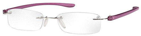 Randlose Lesebrille [Eschenbach 2913130] für Damen, Purpur, Dioptrie: 3,0