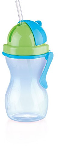 Tescoma 668172.54 Bambini Bottiglia con Cannuccia, Plastica, Blu, 20 x 10 x 8.4 cm, 1 Pezzo