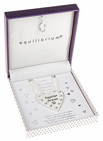 Equilibrium Wedding Heart Silver Plated Keepsake – Together Forever Gift