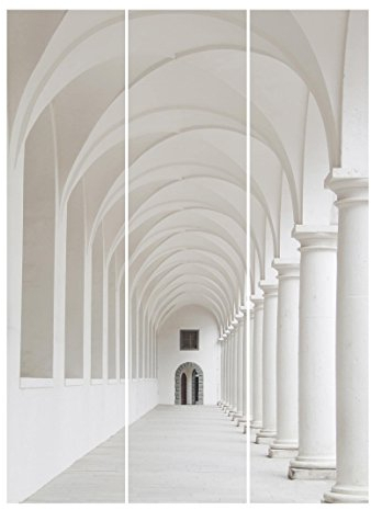Bilderwelten Schiebegardinen Arkaden Flächenvorhang Wandhalterung 3X á 250 x 60cm