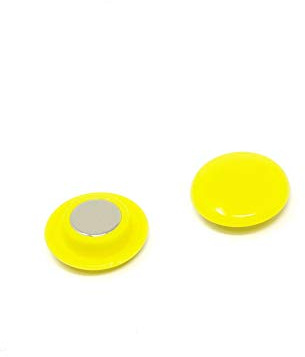 High Power Yellow Planning Office Magnets for Fridge, Whiteboard, Noticeboard, Filing Cabinet - 30mm dia x 11mm high - Pack of 120