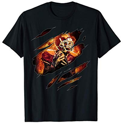 American Football Feuer in mir Design, Footballdesign T-Shirt