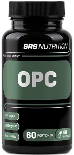 SRS Muscle - OPC, 60 Kapseln | sonnengereifte Weintrauben | 500 mg Traubenkernextrakt pro Kps. | 250 mg OPC pro Kps. | ohne Lösungsmittel | kleine Kapseln | deutsche Premiumqualität