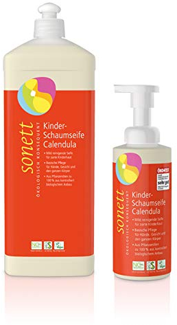 Sonett Bio Kinder-Schaumseife Calendula - Set (2x 200 ml + 1 l Nachfüllung)