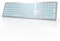 B.FRIENDIT Aluminum Slim Backlit Keyboard Wired - UK Layout Compatible with Apple iMac, Macbook, Mac and PC, USB Keyboard Numeric Keypad RGB Backlit Key - Silver White