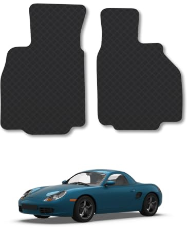 Porsche Boxster (1996-2004) 3mm Rubber Car Mats | Tailored Fit Durable Floor Mats Full Coverage Protection Waterproof Accessories Easy Clean Anti Slip Made in the UK