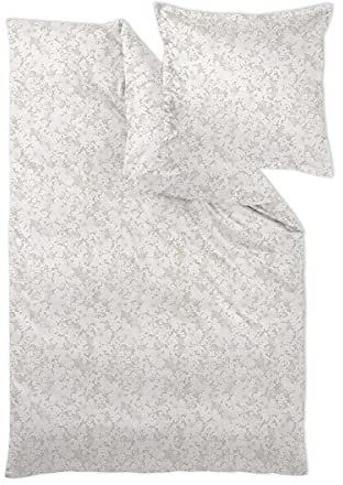 Curt Bauer Mako-Brokat Damast Bettwäsche Cosy taupe, Kissenbezug einzeln 40x80 cm