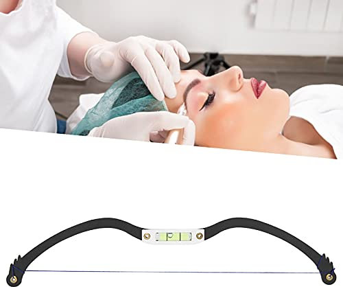 Augenbraue Tattoo Lineal Faden, Microblading Linie Markierungslineal, dauerhafter Bogen Pfeil Line Lineal Tattoo Schablonen Augenbraue (horizontales Lineal-Flüssigkeit 0,07ml)(Schwarz)