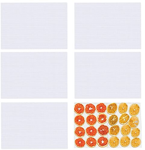 SZM09P1 Food Fruit Dehydrator Mats 6 Sheets Dryer Mesh Mat Steamer Pad Silicone for Drying Fruits Grains And Vegetables Baking Pastry Dim Sum BPA-Free 28.5 X 38.5 cm (09P70076)