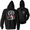 Cobra Kai Offizielles Lizenzprodukt Weiß Patches Zipped Kapuzenpullover (Schwarz), XX-Large