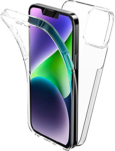 iPhone 14 Plus Case, Ultra Thin 360 [Full Protection] [no dots] [Slim TPU] [Front and Back] [Transparent] [Hard PC Back and Soft TPU Front Case] For Apple iPhone 14 Plus (CLEAR)