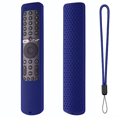 Fernbedienungshülle kompatibel für Xiaomi Mi TV P1 50 43 P1E Q1 75 Q1E 55 XMRM-19, Sprachfernbedienungs-Schutzhülle Silikon-Anti-Verlust-Hülle mit Lanyard (mitternachtsblau)