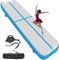 KIKILIVE 10CM Hoch Gymnastikmatte Tumbling Matte, 3M Aufblasbar Gymnastik Track Matte Air Turnmatte mit Luftpumpe Aufblasbare Sportmatte für Fitness/Outdoor/Yoga/Training usw Blue