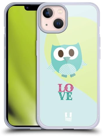 Head Case Designs Amore Blu Gufi Kawaii Custodia in Gel [Protezione di Grado Militare] Compatibile con Apple iPhone 13 E Compatibile con MagSafe
