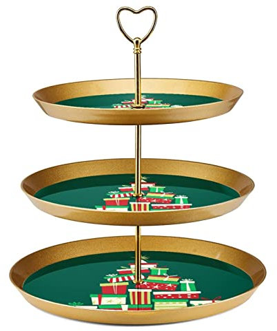 Cupcake-Ständer mit 3 Etagen, Weihnachtsbaum-02, Desserttisch, gestufte Serviertabletts für Partys