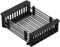 QUADRON Cesta escurridora, escurridor para fregadero | tamaño 30 x 22,5 x 10 cm negro | escurridor telescópico de acero inoxidable | escurridor de frutas y verduras