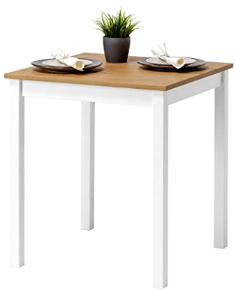 hagge home Holz Esszimmertisch Kleiner Küchentisch 70x70 Esszimmertische Esstisch Klein Holztisch Esszimmer Esstische Tisch Esszimmer Dining Table Kitchen Table Kleiner Esstisch Weiß Braun