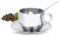 4oz Espresso Coffee Cup, Stainless Steel Insulated Coffee Cup Double Wall Tea Milk Mug with Saucer and Spoon Set, for Latte, Cappuccino, Milk, Tea