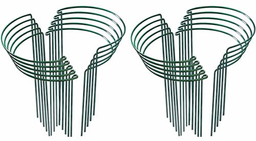 SYITCUN 20 Stück Pflanzenstütze Staudenhalter Halbrund (25x40cm) – Robuste 4mm Draht Metall Gartenstützen für Blumen,Kletterpflanzen&Stauden