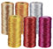 Yayatty 6 Rotoli Filo Dorato, 100 Metri Decorazioni Spago 1.5mm Spago Dorato per Decorazioni Tinsel Corda per Artigianato, Decorazione di Natale, Confezioni Regalo, Hobby Creativi
