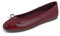 Feversole Damen Klasssische Ballerinas Lack Balerinaschuhe Flach Damenschuhe Burgunderrot Zehenkappe EU 40