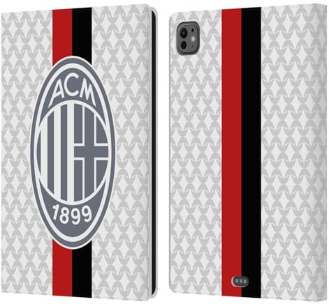 Head Case Designs Licenza Ufficiale AC Milan Away Kit per Stemma 2023/24 Custodia Portafoglio in Pelle Compatibile con Apple iPad PRO 11 M4 2024