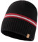 TOP-EX M/L/XL Unisex 50% Merinowolle Beanie Warme Wintermützen Doppellagige Strickmütze mit Reflektorstreifen Schwarz