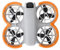 Antikollisions-Stoßfänger Ring Kompatibel für DJI NEO, Drohne Propeller Schutz Bars Ring Drohnen Gimbal Bars Kamera Schutz Gimbal Prop schützende Stoßstange Ring Zubehör (Orange)