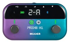 MOOER M1 Multi-Effects Processor, Bass Guitar Pedals with 128 Guitar Effect Models 21 Bass Effect Models 10 Metronomes 40 Drum Grooves 80s Looper OTG USB Recording Headphone Output