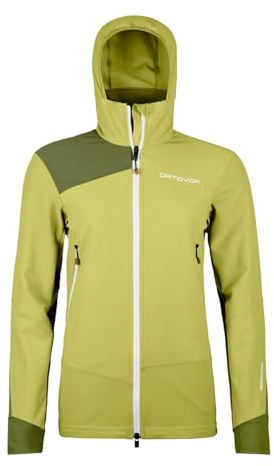 ORTOVOX PALA HOODED JACKET W - Extrem widerstandsfähige, athletische Kapuzenjacke mit Stretch zum Alpinklettern - GELB - DAMEN - M