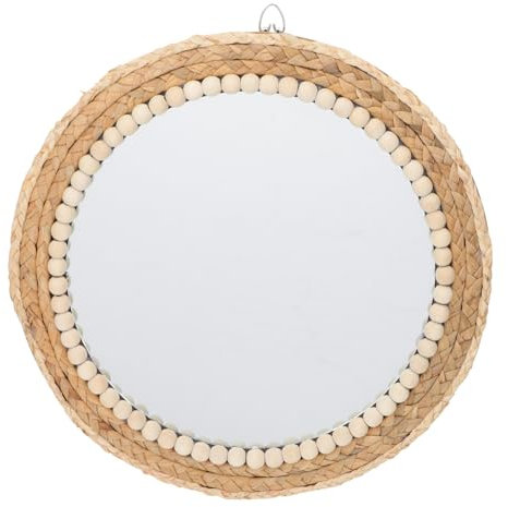 VOSAREA Miroir Design Tissé Rond Décoratif Mural Miroir Créatif Décoration De Mural