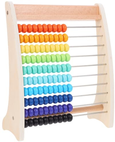 ifundom Rechenschieber Aus Holz Glatte Kanten Sicher für Jungen und Mädchen Fördert Mathematische Fähigkeiten und Selbstvertrauen