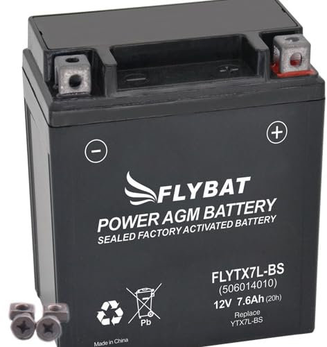 Batterie FlyBat FLYTX7L-BS / YTX7L-BS AGM geschlossen