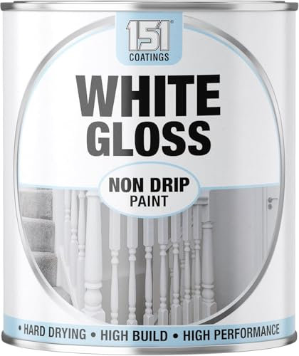 Inspired Essentials 300ml Non Drip Paint Tin Exterior Interior Hard Drying Performance Multi-Purpose Paint Tin for Metal, Wood, Plastic, Walls with Perfect Finish (1, 151 - White Gloss)