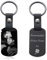 Porte Clef Personnalisable avec Photo et Texte Porte Clé Personnalisé pour Homme, Femme, Couple Cadeau Unique pour Noël, Saint-Valentin, Anniversaires (Noir - 2)