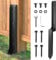 Gxpjycfob Fence Post Repair Kit, Heavy Duty Steel Fence Post Repair Stakes, Anchor Stake Ground Spike for Repairing Tilted, Broken Wood Fence Posts or Mailbox, 1 Pack
