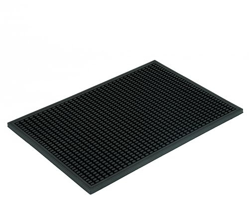 NEOUZA Silikon-Barmatte für Arbeitsplatte, hitzebeständig und auslaufsicher, Barkeeper-Matte, moderner minimalistischer Stil, Tassen-Untersetzer für Hausbar und Kaffeebar (45 x 30 cm, groß/schwarz)