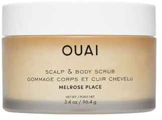 OUAI Scalp & Body Scrub Reisegrösse – Melrose Place – Exfolierendes Körperpeeling mit Zucker & Kokosöl für glatte, gepflegte Haut – sanft zur Entfernung von Produktablagerungen (96.4g) | Mit Cupuaçu-Butter, Kokosöl & Squalan – macht die Haut weich und liefert gesund aussehenden Glanz – sulfatfreie Hautpflege