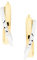 My Gold Damen Creolen Ohrringe Gold 333 Echtes Gelbgold Weißgold (8 Karat) Bicolor 21mm x 4mm Leah C-07920-G362