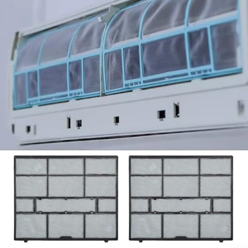 Lot de 2 filtres pour climatiseur, filtre à air conditionné de rechange pour climatiseur à suspendre, 35,3 x 29 cm