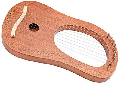 BESPORTBLE Leierharfe Tragbar Klein Holz Saiteninstrument Musikinstrument Orchesterinstrument Leierharfe Für Musikliebhaber Mit Stimmschlüssel Stimmgerät Inklusive