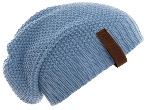 KNIT FACTORY - Coco Mütze - One Size | Strickmütze für Damen und Herren - Slouch Beanie mit Wolle - Mütze für den Winter - Wintermütze - Wollmütze - Weich und warm