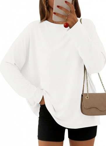 Suncife Women Oversize Long Sleeve Tshirts Loose Fit Workout Gym Tops | Breathable and Soft Fabric, Comfy to Your Skin, Loose Fit Plus Size Design
