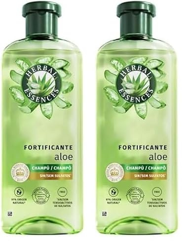 Herbal Essences Shampoo fortificante con aloe, 350 ml, per pulire e idratare i capelli molto secchi (Confezione da 2)