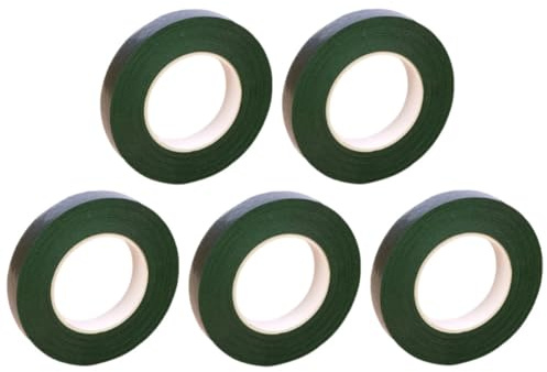 PAMINGONO 5 Rouleaux Ruban Adhésif Fleuriste en Papier, Adhérence, Déchirable la Main, de Bouquet et Projets DIY