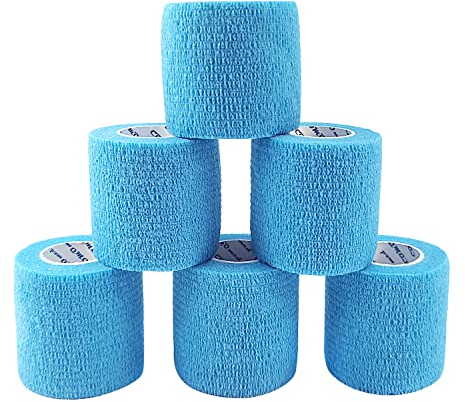 COMOmed selbstklebender verband elastische binde handgelenk bandage pflaster rolle Dog Bandagen Tierische Bandagen See blau 5 cm X 6 Bände